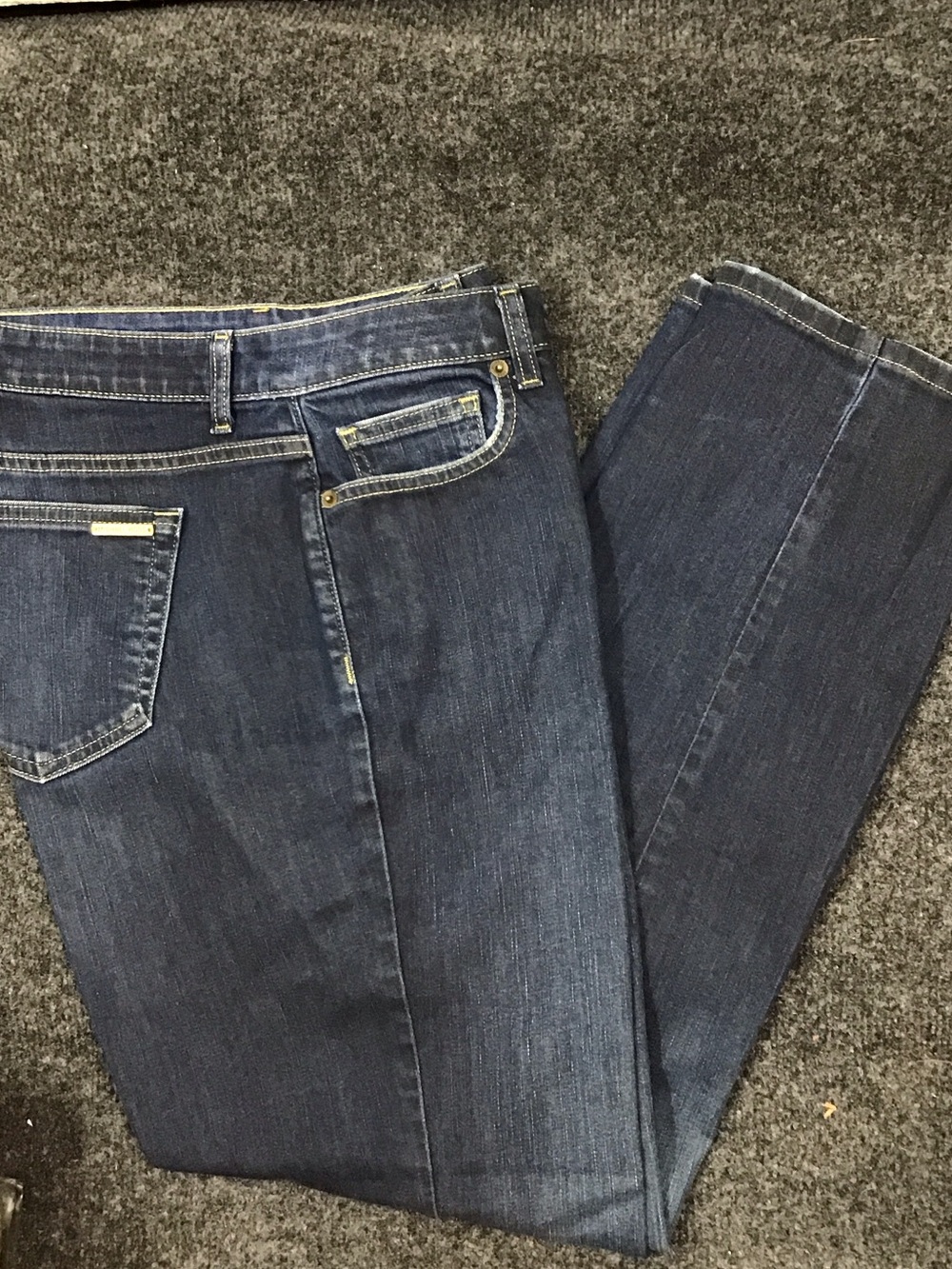 Micharl Michael Kors Boyfriend Dark Indigo straight leg ankle Jeans  10 20217MK